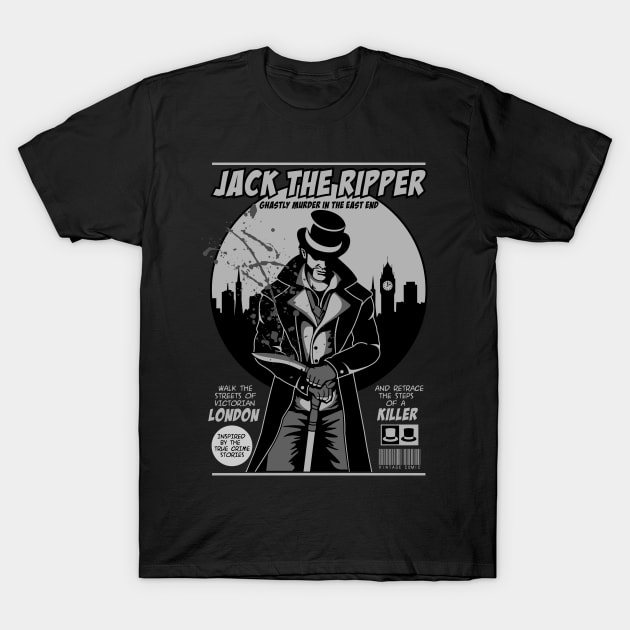 jack the ripper comic vintage style T-Shirt by beanbeardy